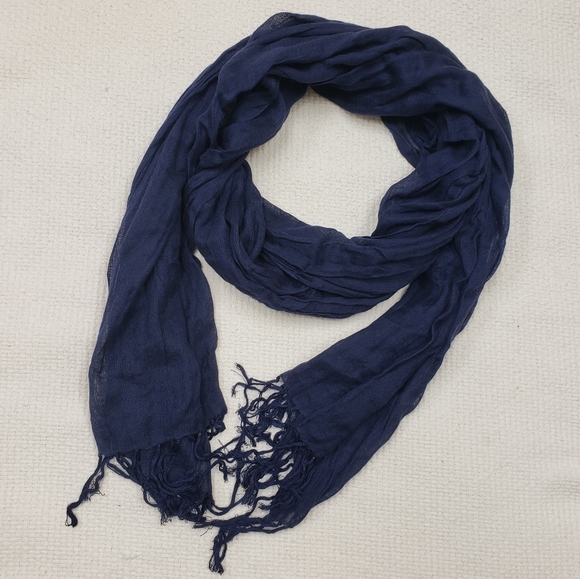 2/$20 Navy blue comfy scarf/wrap - Picture 2 of 4